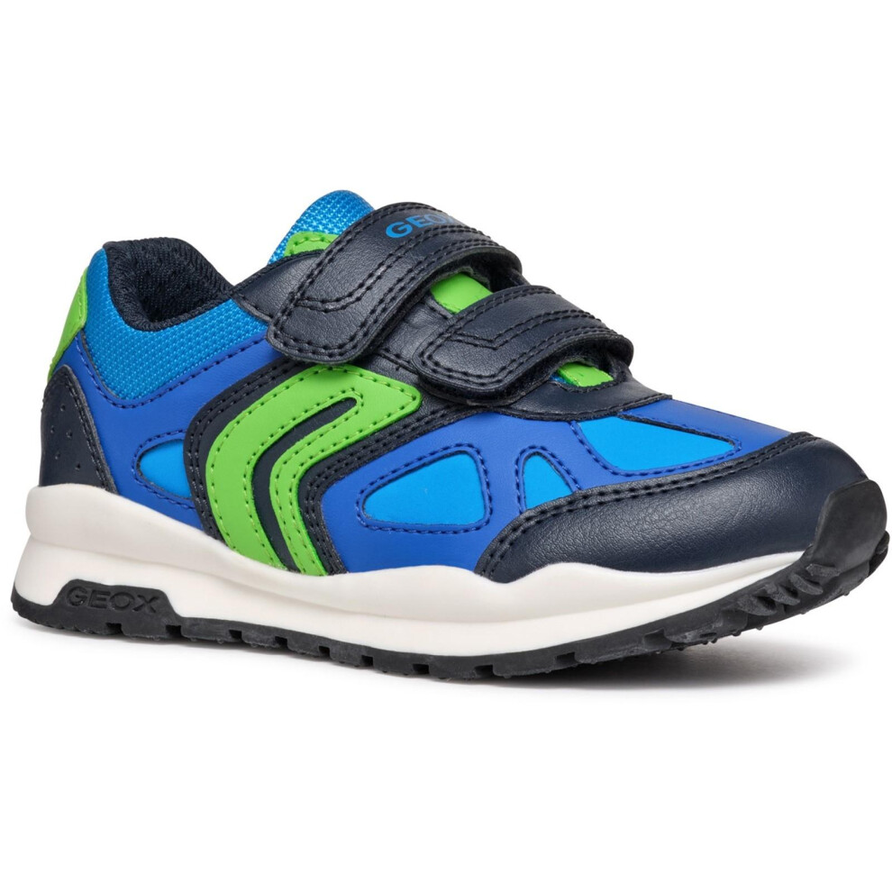 (13 UK Child, Navy/Lime) Geox Childrens/Kids Pavel Trainers