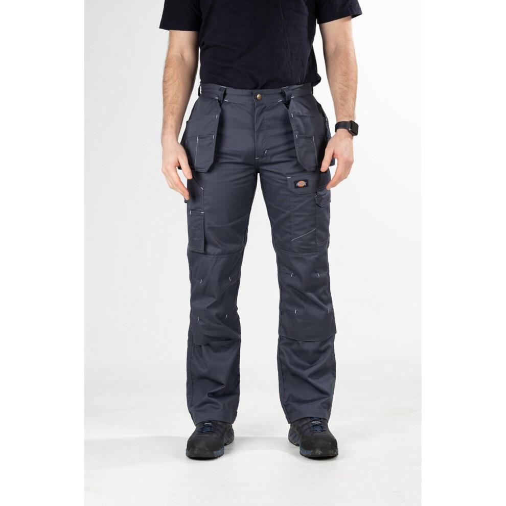 (38R, Thunder Grey) Dickies Mens Redhawk Pro Work Trousers