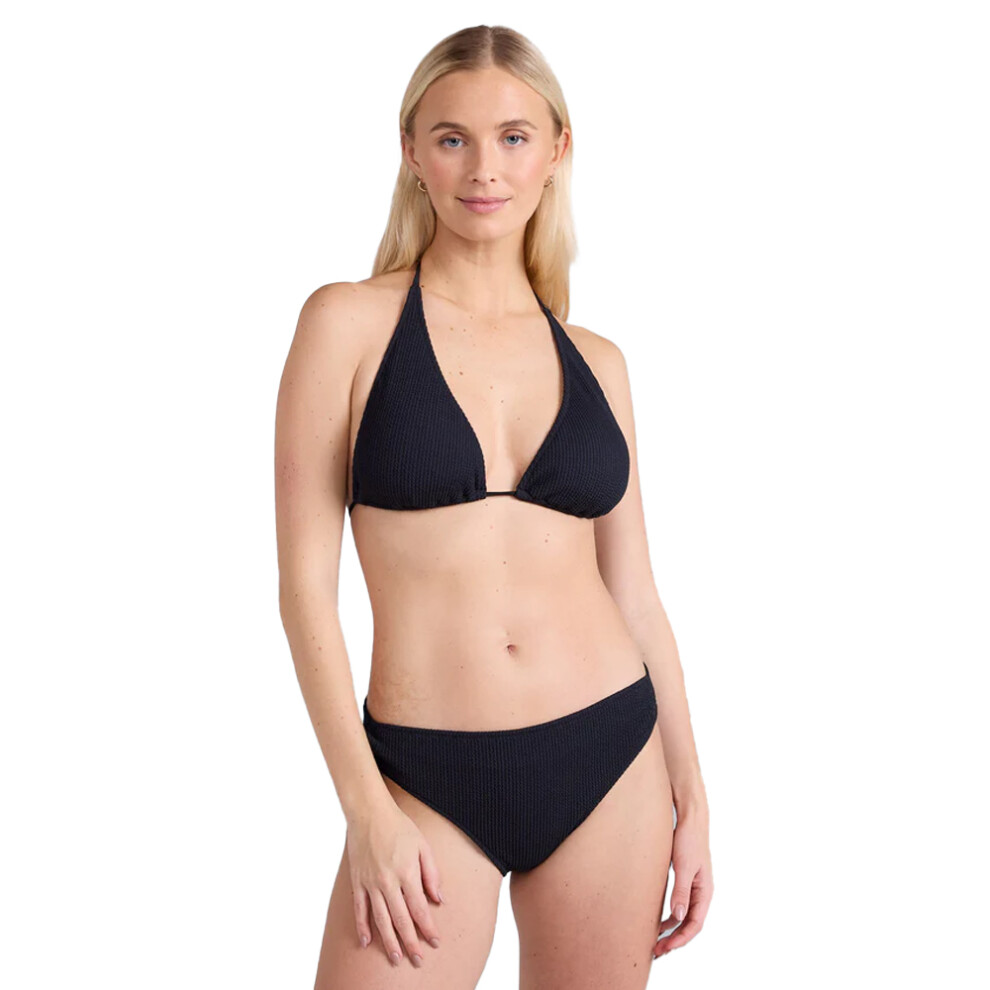 (6 UK, Jet Black) Animal Womens/Ladies Iona Plain Halter Neck Bikini Top