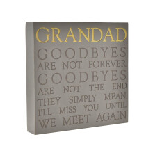Thoughts of You Memorial Square Plaque - Grandad