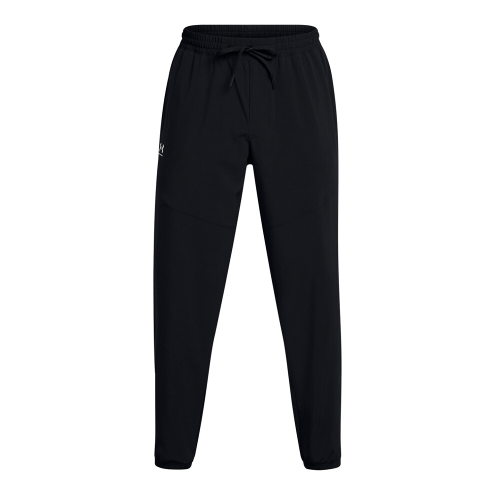 (S, Black/White) Under Armour Mens Vibe Woven Jogging Bottoms