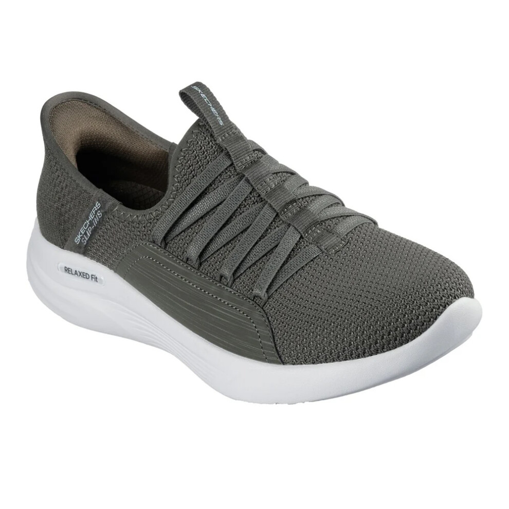 (4 UK, Olive) Skechers Womens/Ladies Sport Ballet Chic Relaxed Fit Trainers