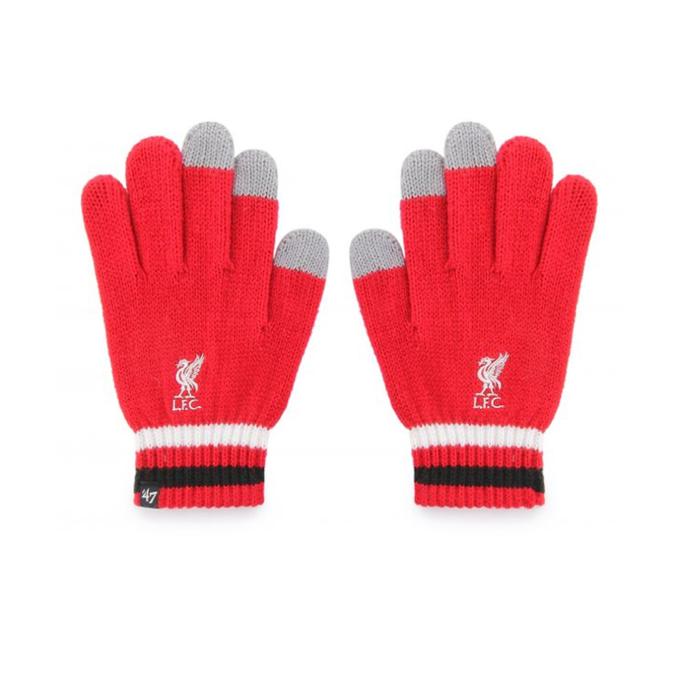 Liverpool FC Childrens/Kids Touch Screen Knitted 47 Gloves