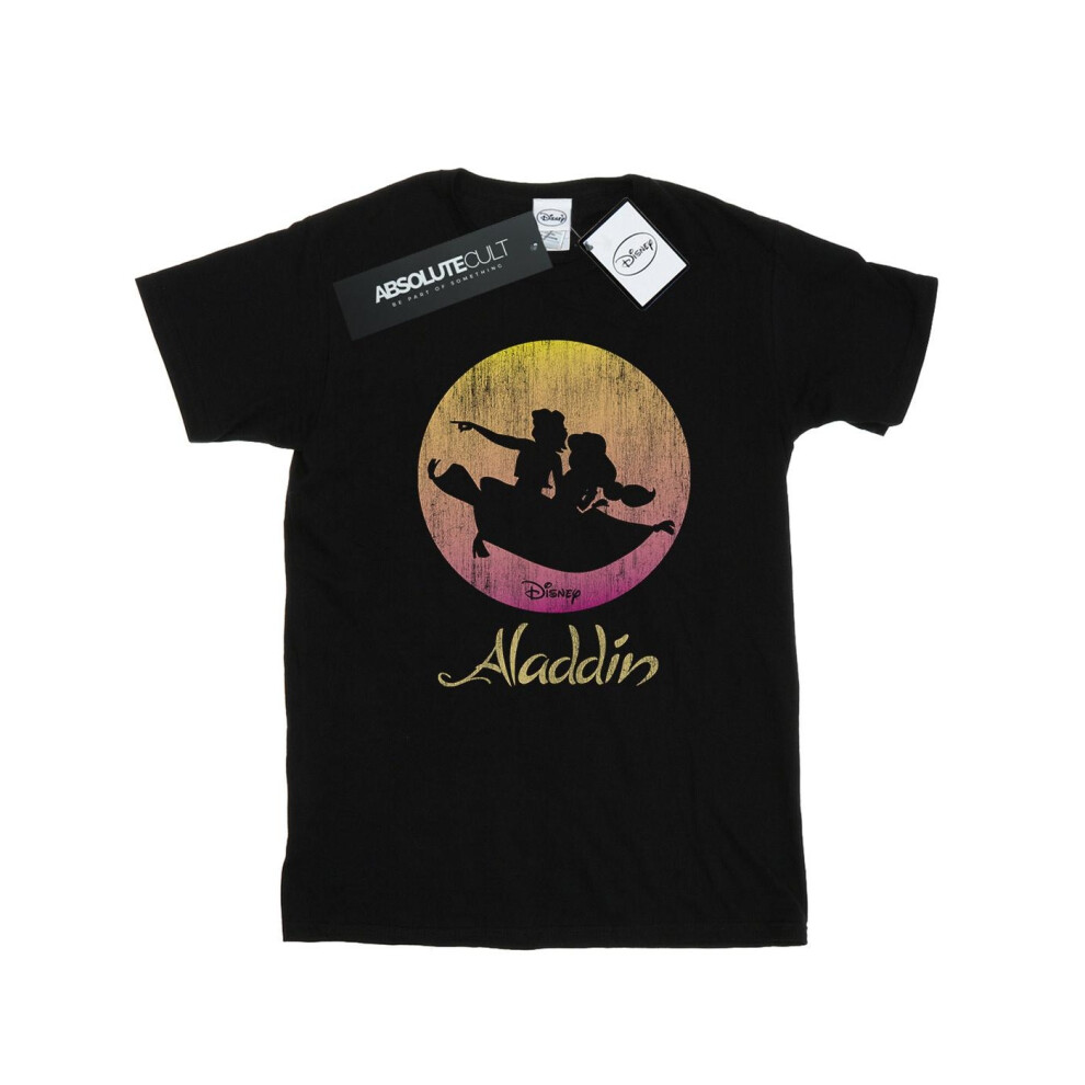 (3XL, Black) Disney Mens Aladdin Flying Sunset T-Shirt