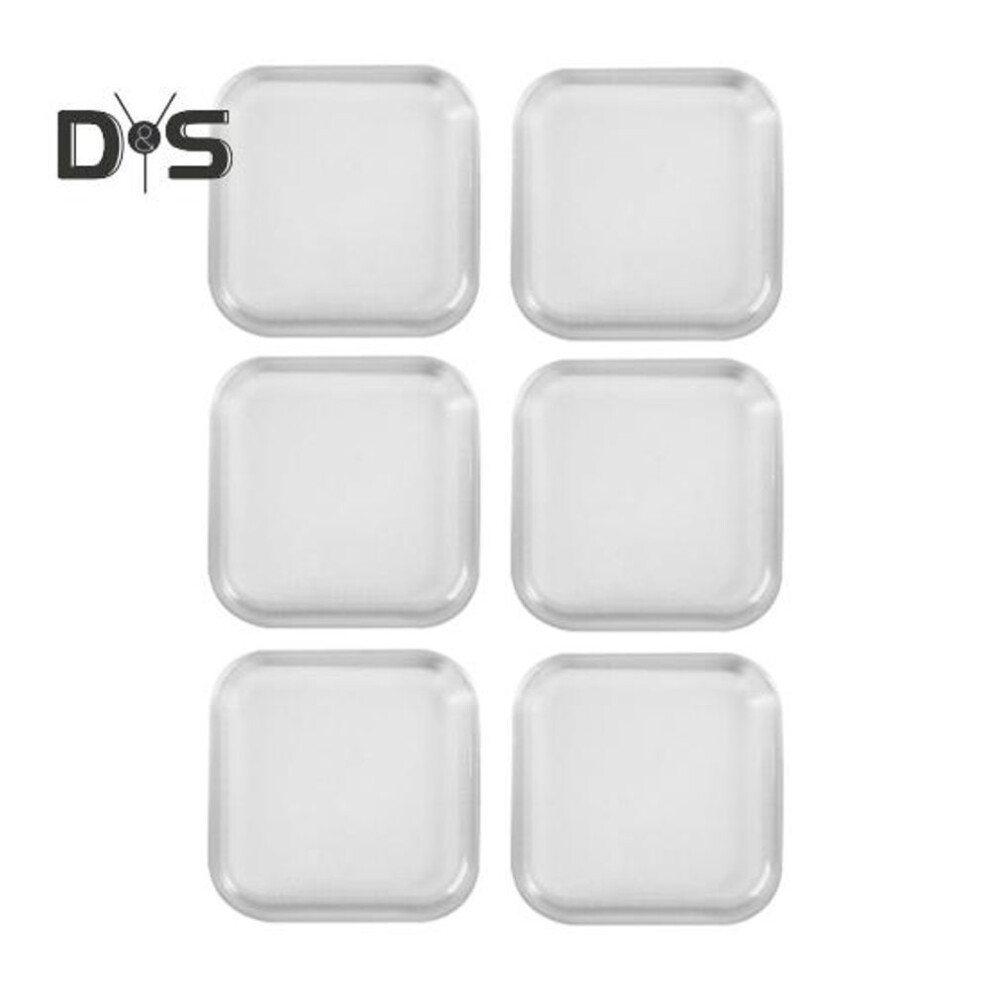 (as the picture, 6pcs Square) 6pcs Clear Door Stopper Wall Protector Self-adhesive Silicone Door Knob Wall Guard Shield Anti-collision Round Square Door Bumper Silencer
