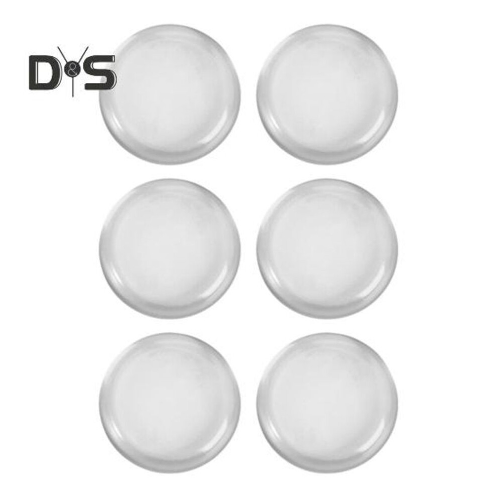 (as the picture, 6pcs Round) 6pcs Clear Door Stopper Wall Protector Self-adhesive Silicone Door Knob Wall Guard Shield Anti-collision Round Square Door Bumper Silencer