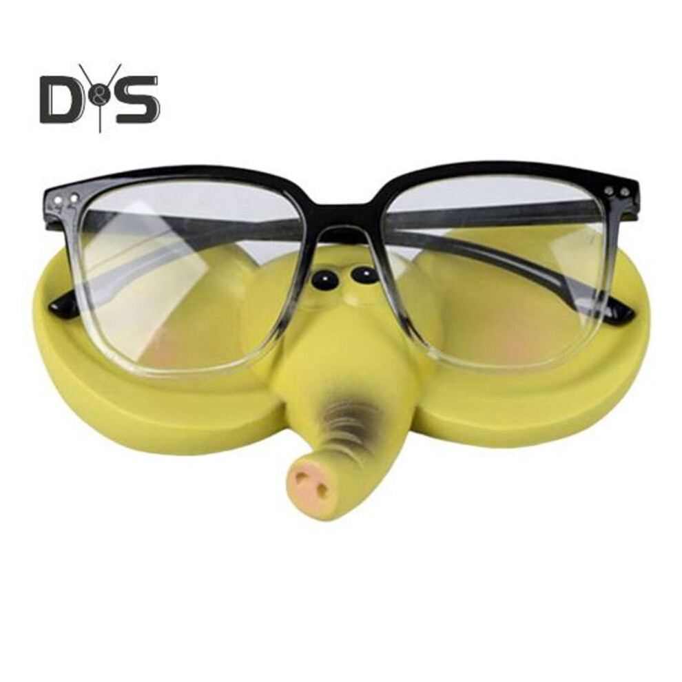 (light green) Elephant Eyeglass Holder Resin Animal Statues Eyeglasses Frame Display Stand Desktop Jewelry Storage Tray for Home Decor