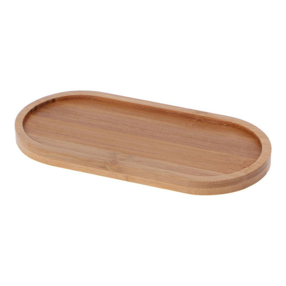 Oval Shape Bamboo Tray Plant Succulent Pot Tray Saucer Plant Plate Elegant Design For Mini Bonsai Plants Vase Bracke