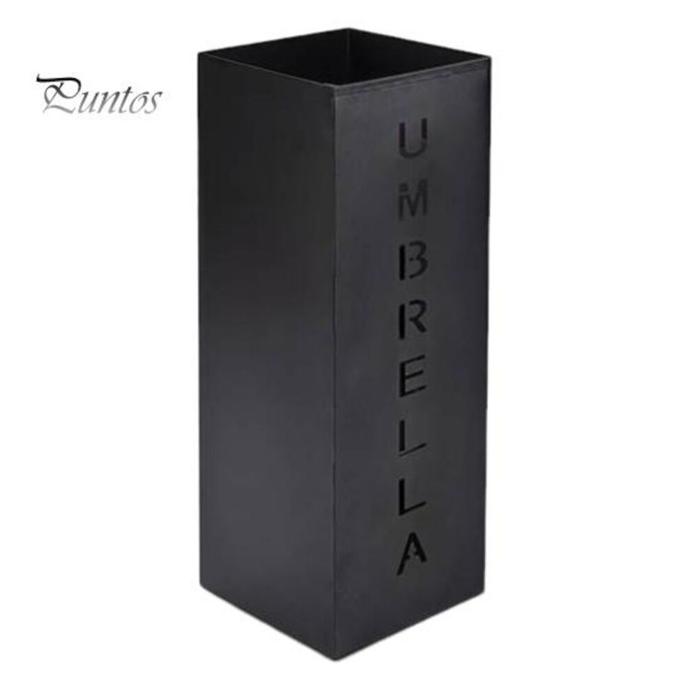 (black) Umbrella Stand Heavy Duty Metal Free Standing Modern Home Office Entry Hallway Folding Long Umbrella Holder Rain Collection Organizer Rack