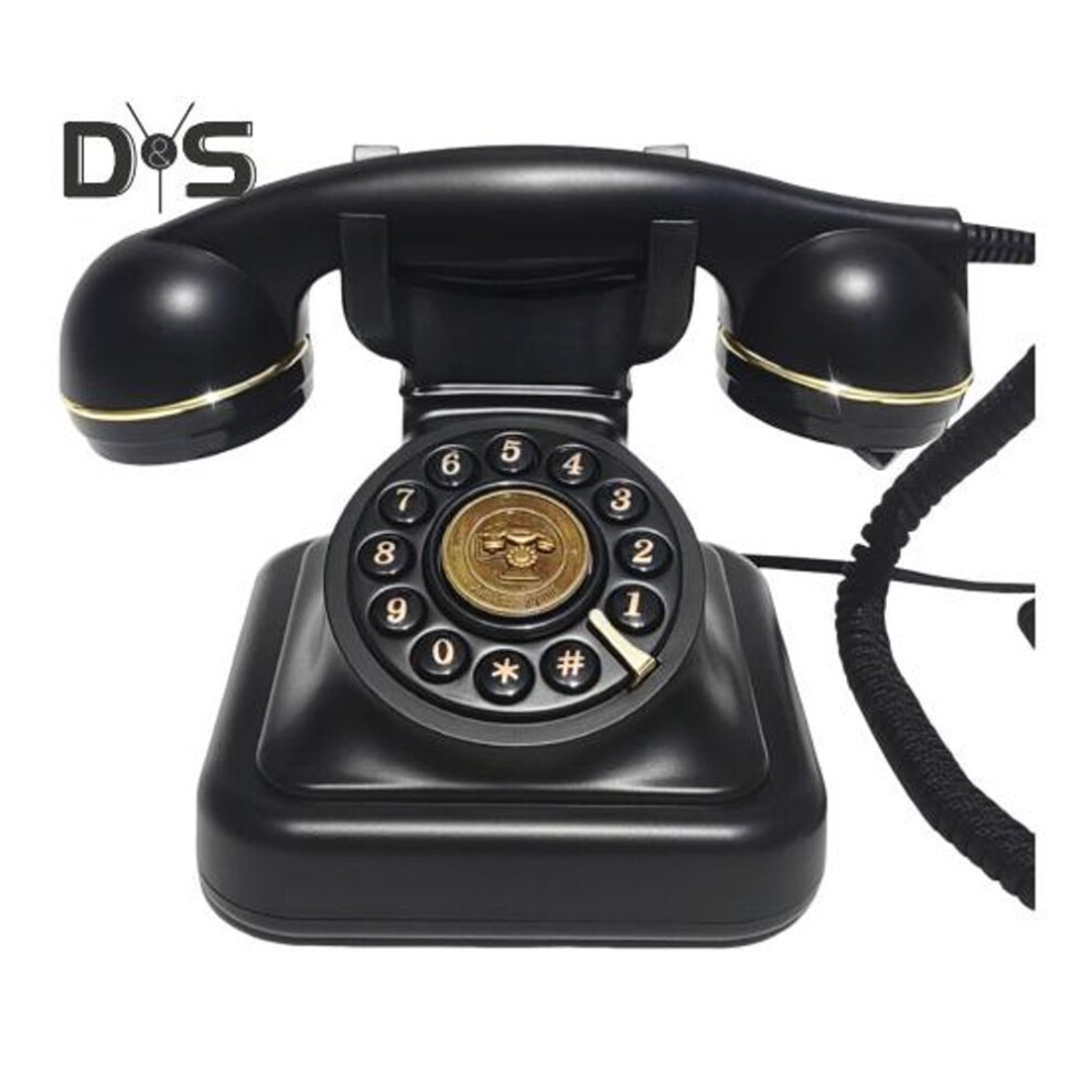 (black) Retro Telephone Audio Guest Book Easy to Use Wedding Phone Guestbook Classic Style Telephone Decoration