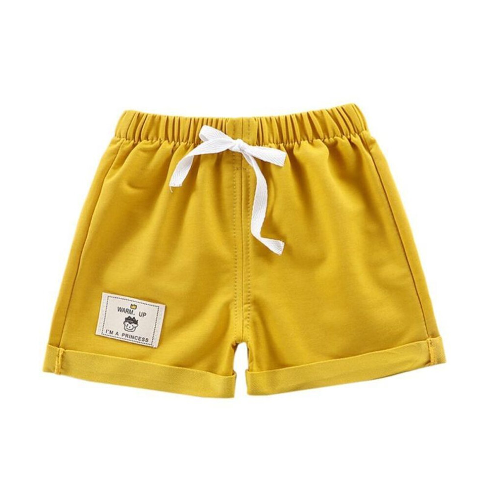 (yellow, 80) Baby Shorts Boys Girls Beach Shorts Kids Cotton Sports Shorts