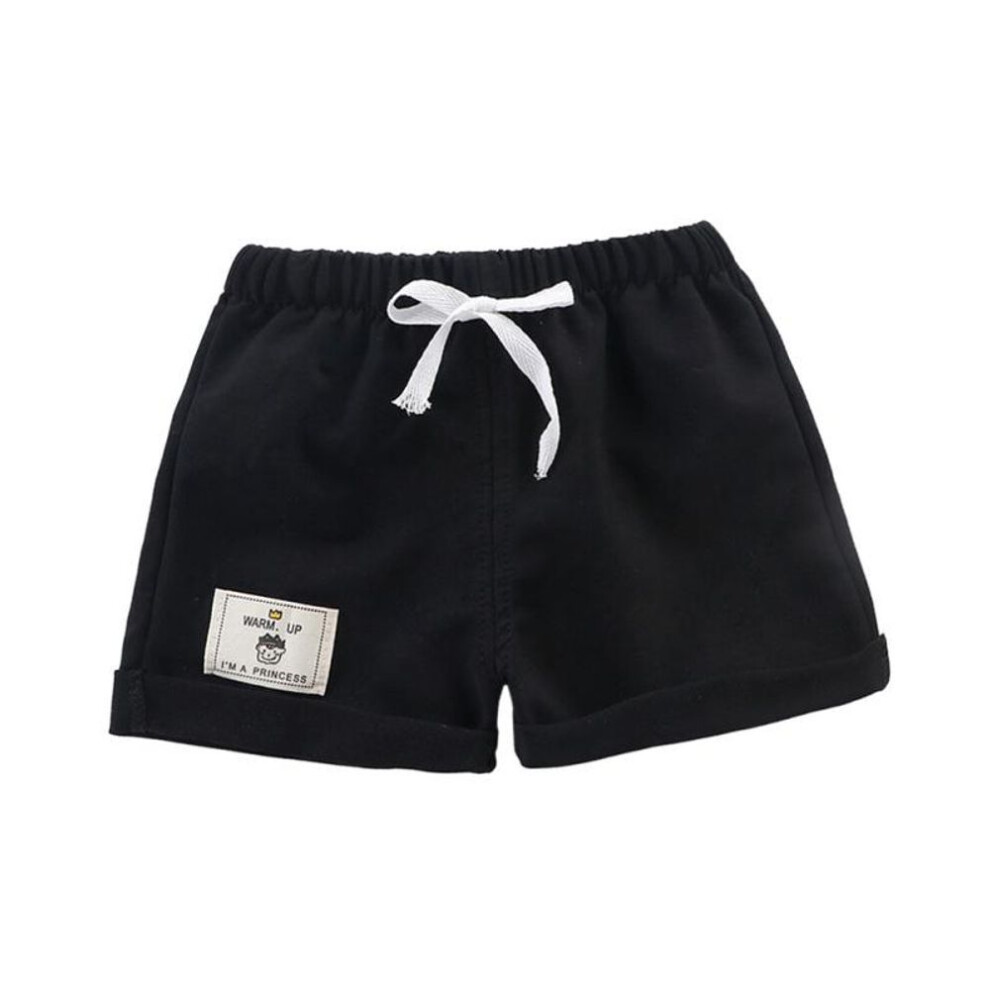 (black, 80) Baby Shorts Boys Girls Beach Shorts Kids Cotton Sports Shorts