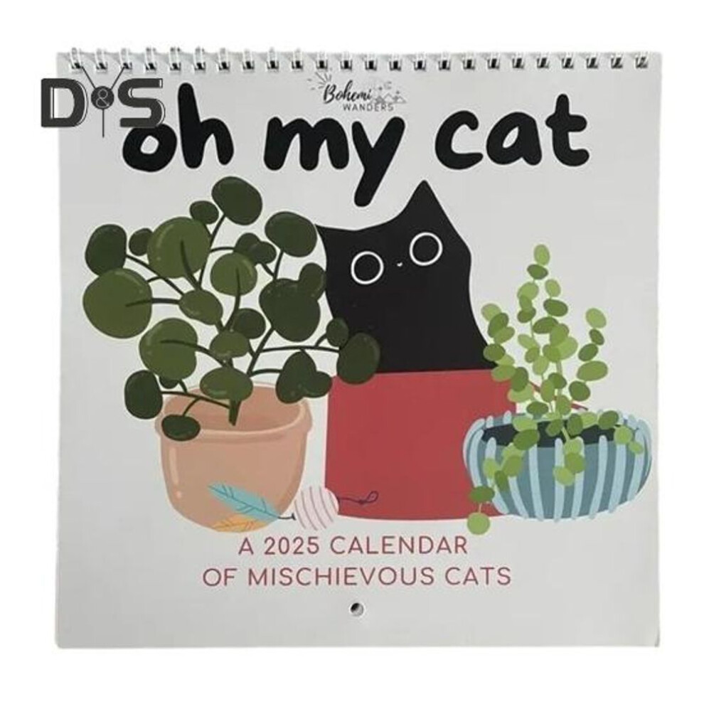 Cat Wall Calendar 2025 Cute Cat Wall Hanging Decoration Holidays Birthdays Reminder Daily Schedule Planner For Home Office Decor