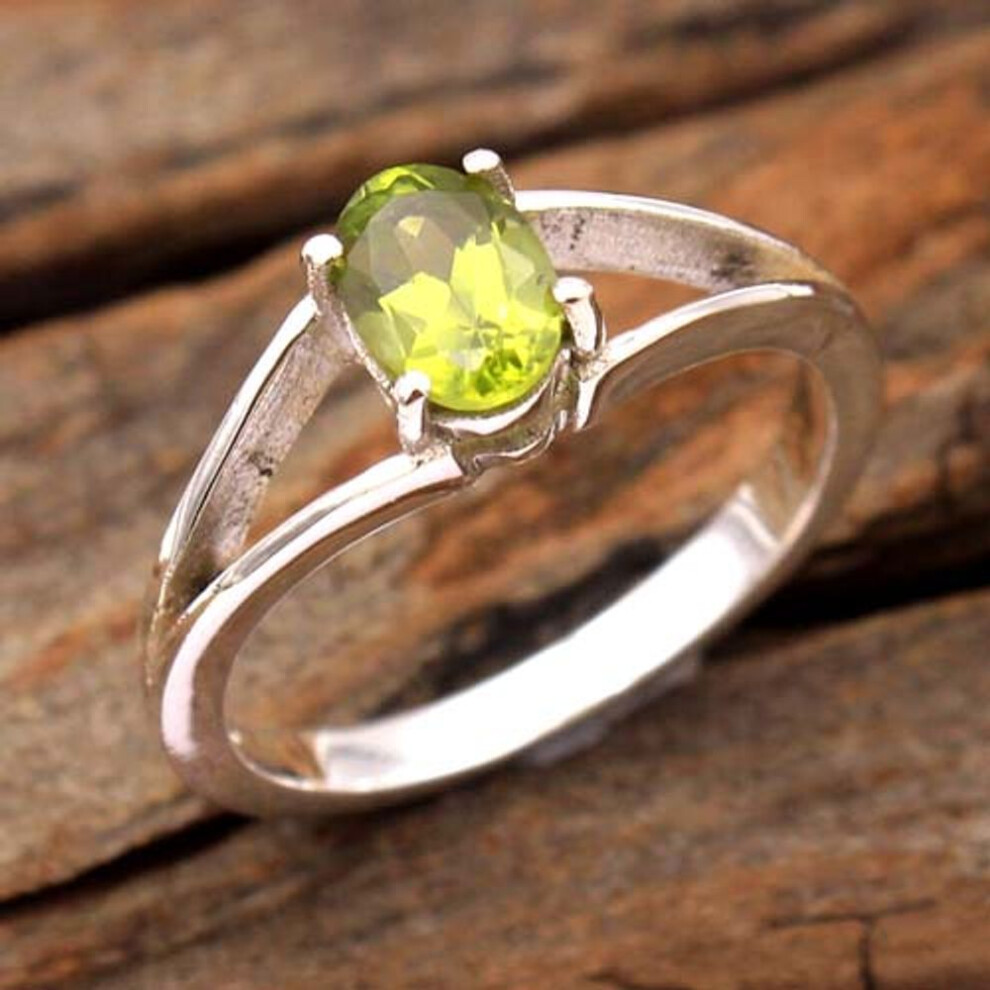 (green, 11) Handmade Jewelry, 925 Sterling Silver, Women Jewelry, Gifts For Her, Peridot Ring, Gemstone Jewelry
