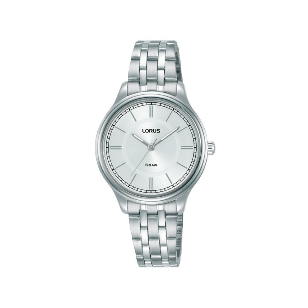 Lorus Ladies Analog Watch with Stainless Steel Bracelet & White Dial RG207VX9