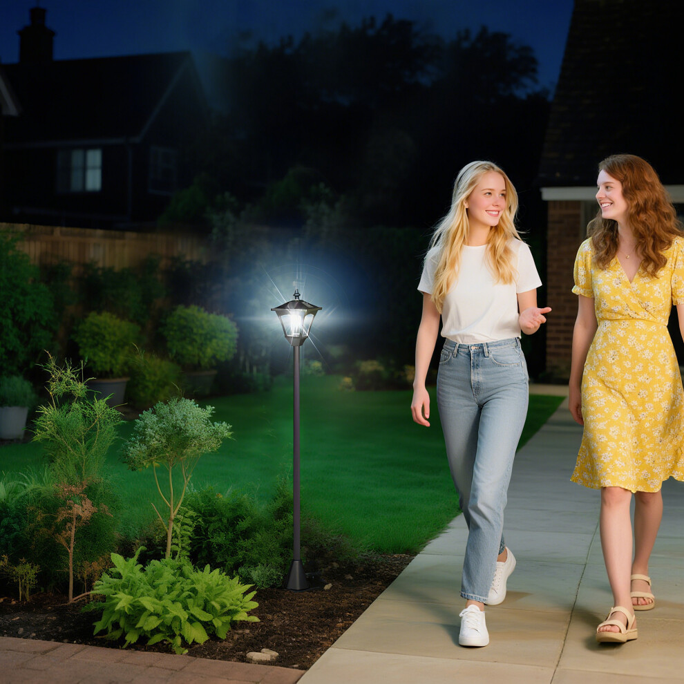 Outsunny Outdoor Garden Solar Light with Base Freestanding Energy-saving Optical