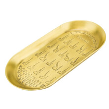 (Bronze Pipe) Rubinski Tobacco Pipe Wake-up Straw Tray Brass Electroplating Carved Tobacco Tray Decoration Lubinski Cut Tobacco Wake-up Straw Tray