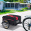 Homcom Aosom Elite Two-Wheel Bicycle Large Cargo Wagon Trailer with Folding Storage 1