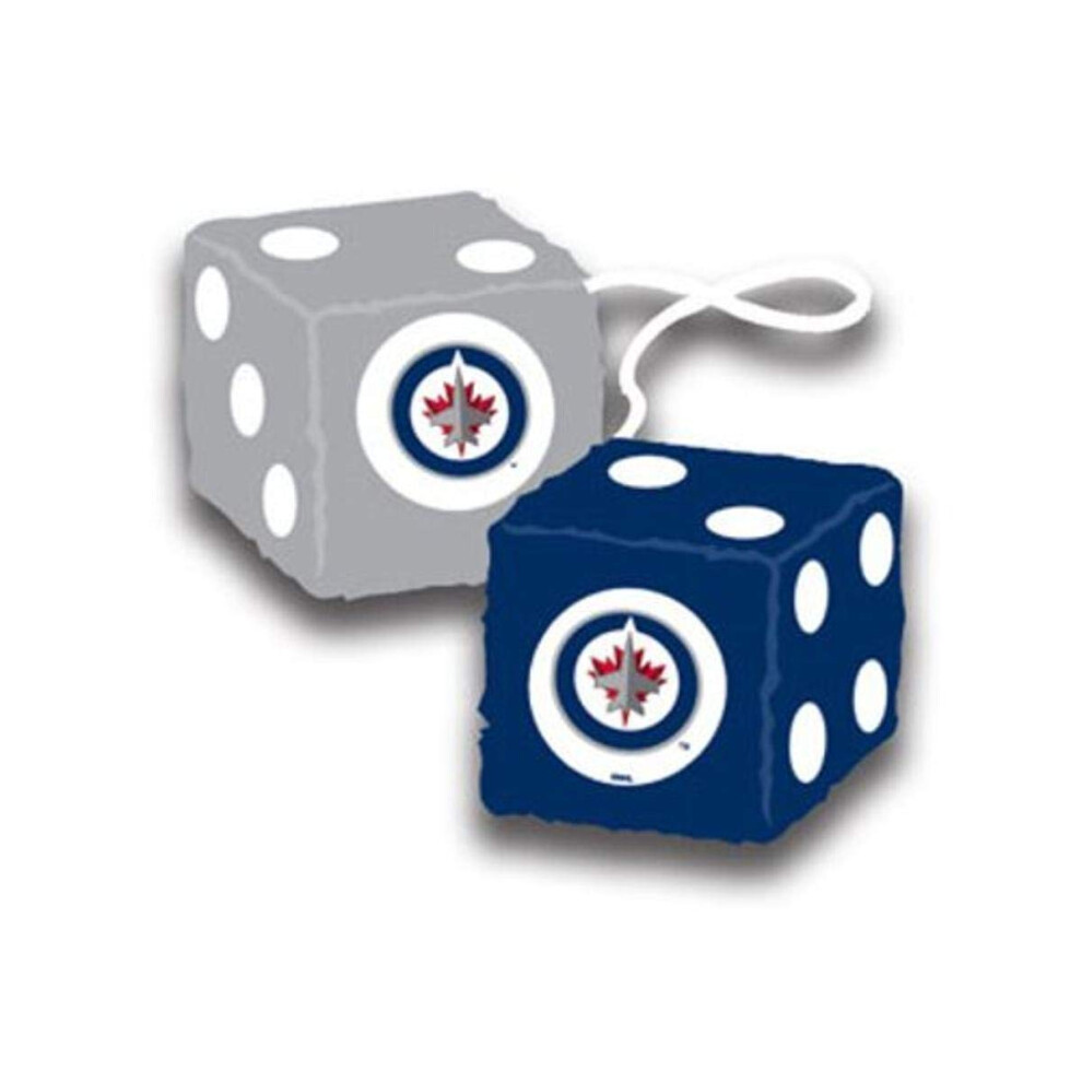 Fremont Die Nhl Winnipeg Jets 3"""" Fuzzy Dice 3"""" Teamfarben-image