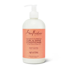 Kondicion   r SheaMoisture Curl & Shine s kokosom a ibi   tekom pre hust    kucerav    vlasy na hydrat   ciu a zjemnenie 390 ml