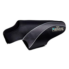 Pet Life Helios Octane Softshell Neoprene Satin Reflective Dog Jacket w/Blackshark Technology Large Black Grey