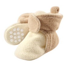 Luvable Friends Unisex Baby Fleece Booties, Cream Tan, 6-12 Månader