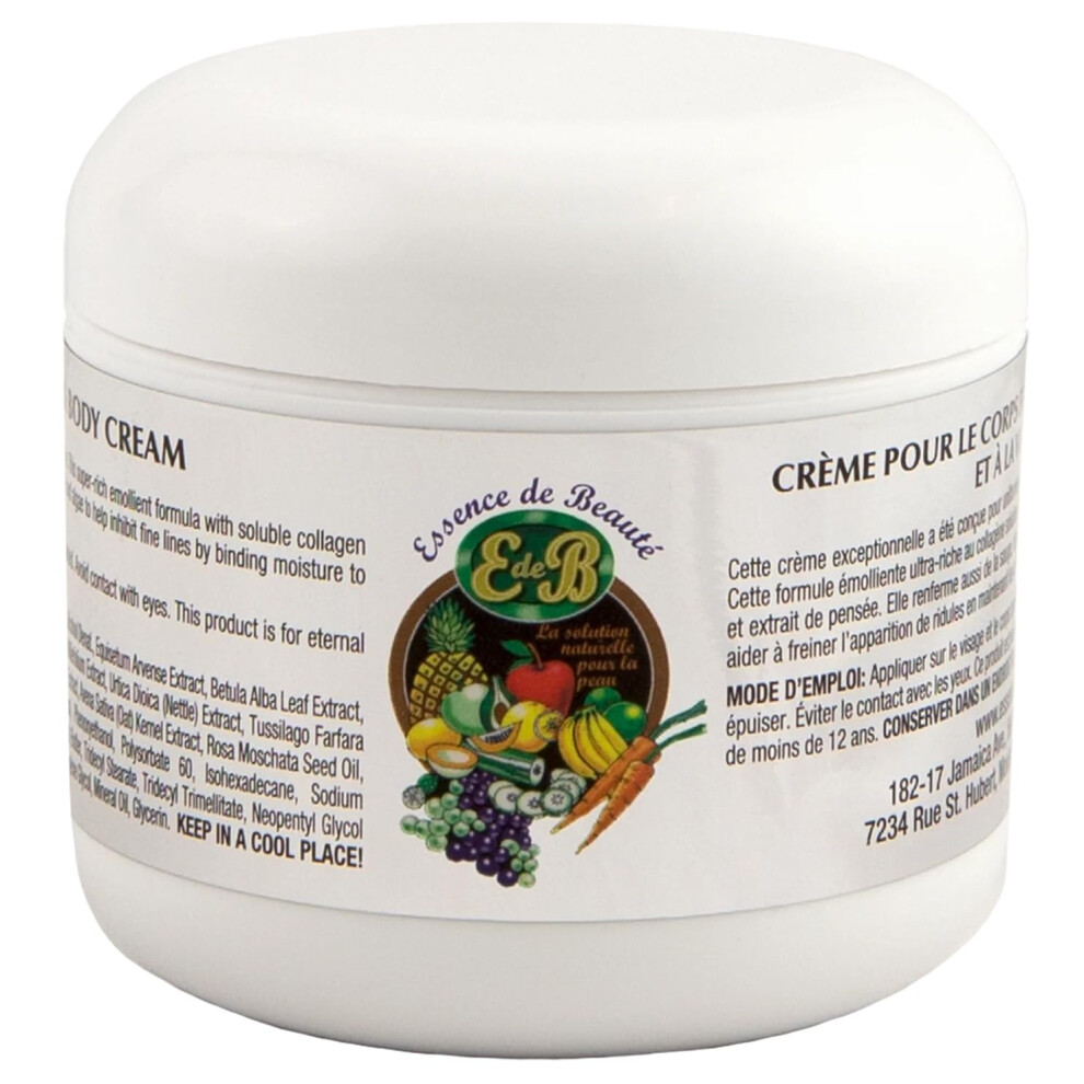 E De B Essence De Beaute Collagen + Vitamin E Face & Body 4Oz Cream