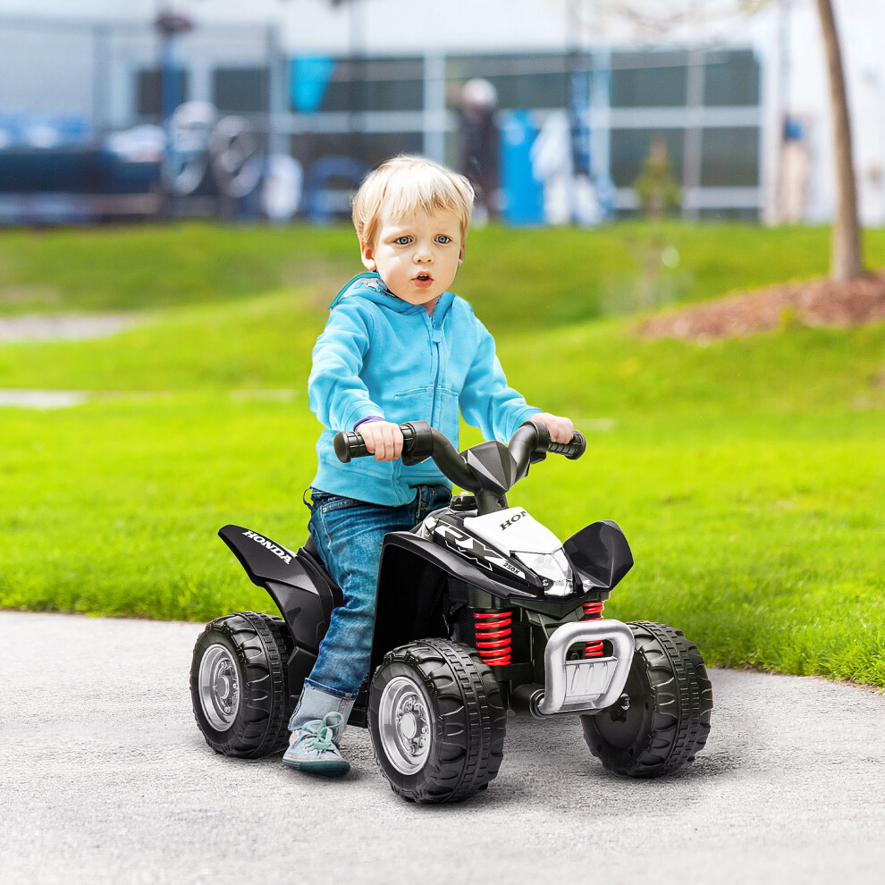 Homcom Aiyaplay Honda Licensed Kids Electric Quad Bike 6V Atv For 1.5-3 Years, Black