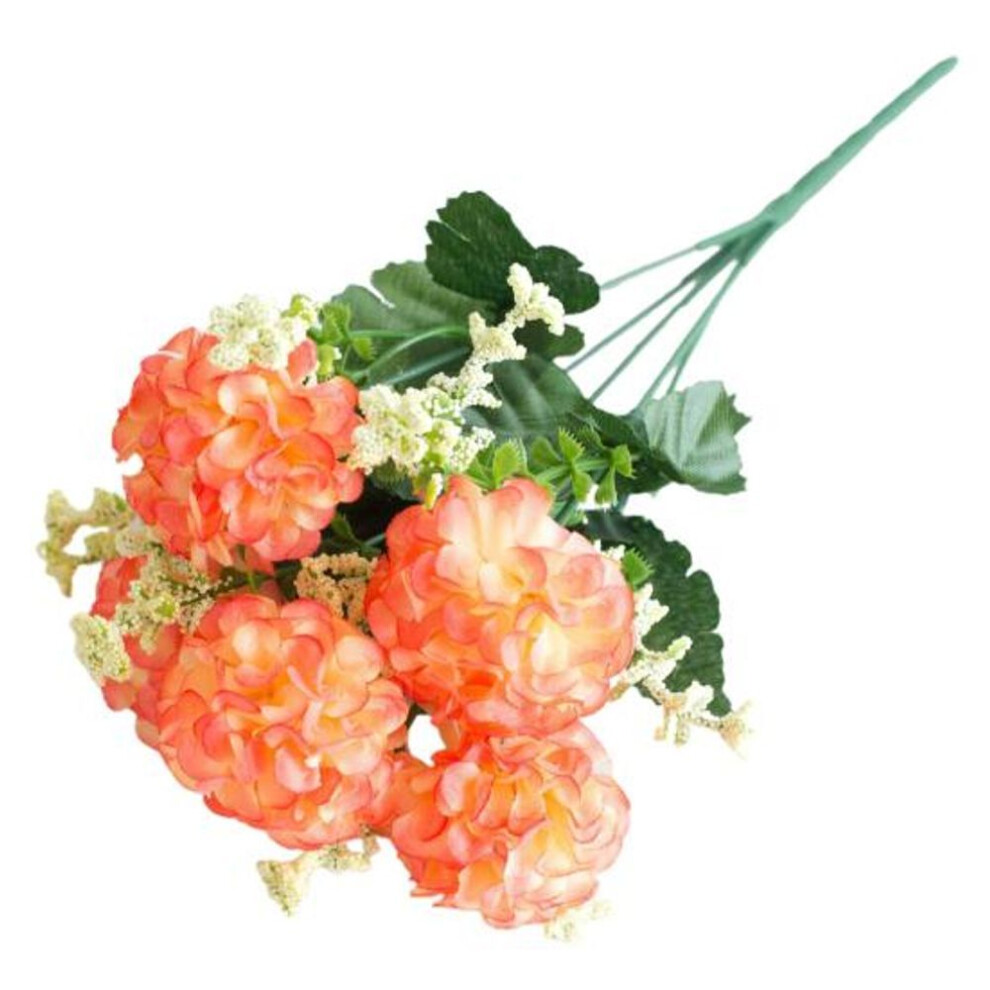 (light pink) Fake Flowers Charming Long-lasting 5 Heads Realistic Artificial Hydrangea Bouquet Garden Supplies