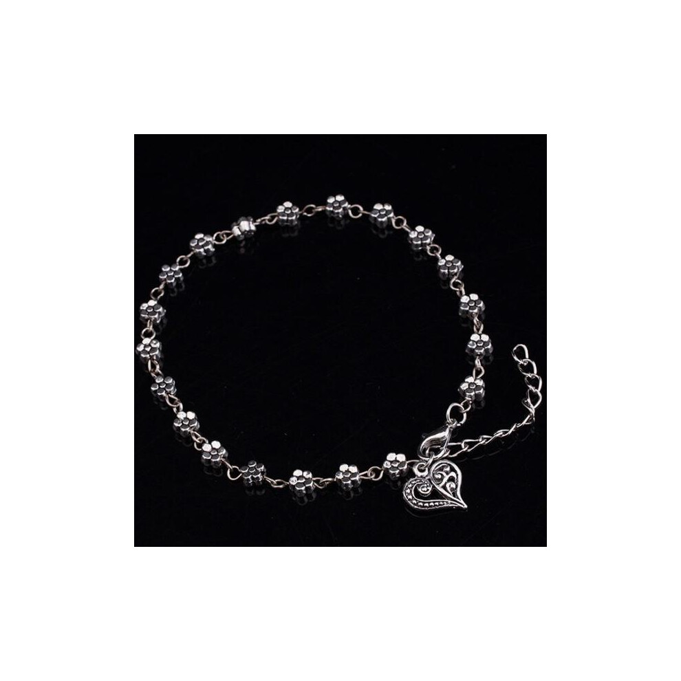 Bead Women Chain Anklet Barefoot Sandal Beach Fashion Jewelry Heart Bracelet Flower Ankle Shaped