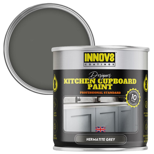 Kitchen Cupboard Paint - 750 ml - Hematite Grey - Satin Finish - 10 Yr