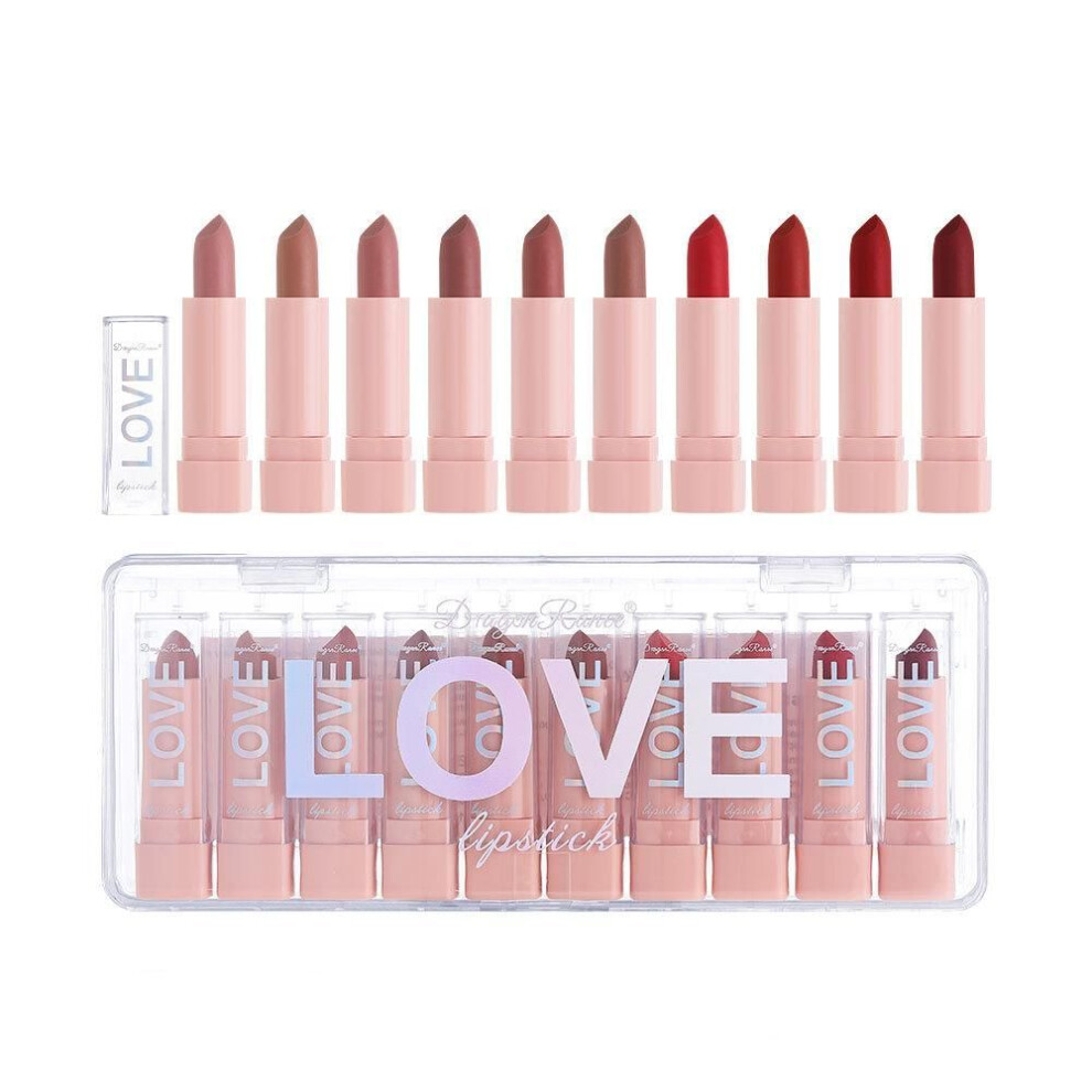 dragonranee 10 skin color mini lipstick gift set matte mist lipstick set