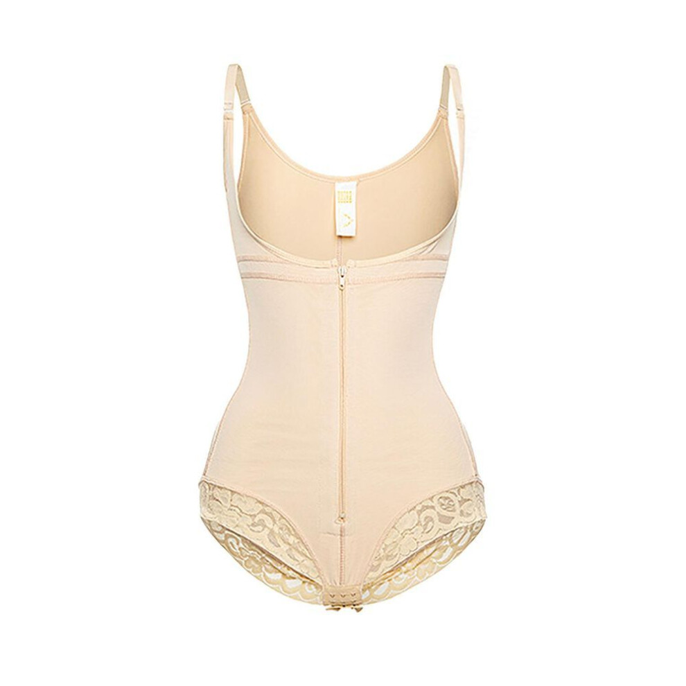 (beige, 2XL) Shapewear for Women Tummy Control Shaper Fajas Women Butt Lifter Body Shaper Slimming Bodysuit with Hook Crotch