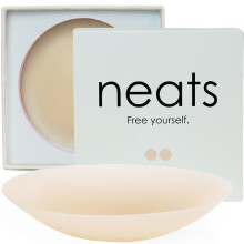 NEATS Nipple Covers for Women Reusable & Hypoallergenic Adhesive Silicone Pasties (Pearl 4 inch)