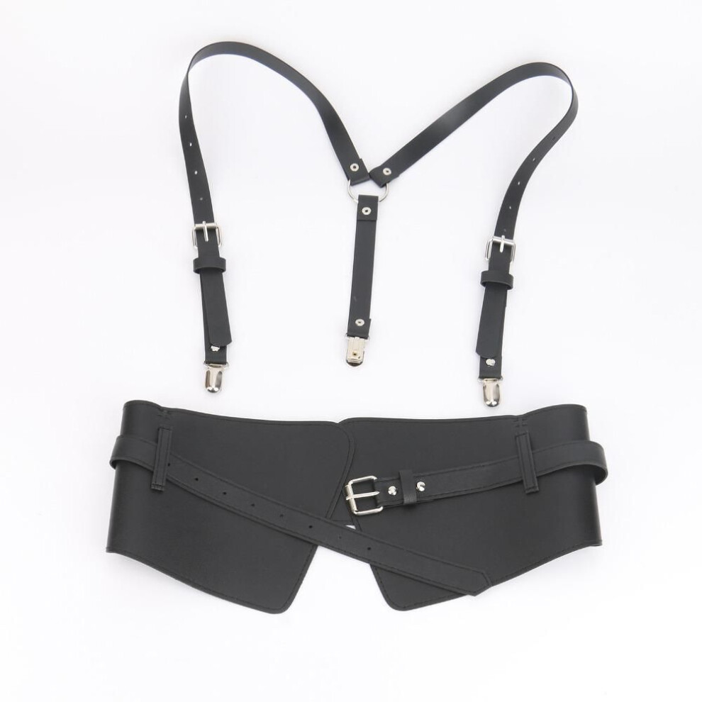 (Style2) Street Style Punk Belt Chest Corset Corset Belt Gothic Suspender U Leather Harness Top  Female