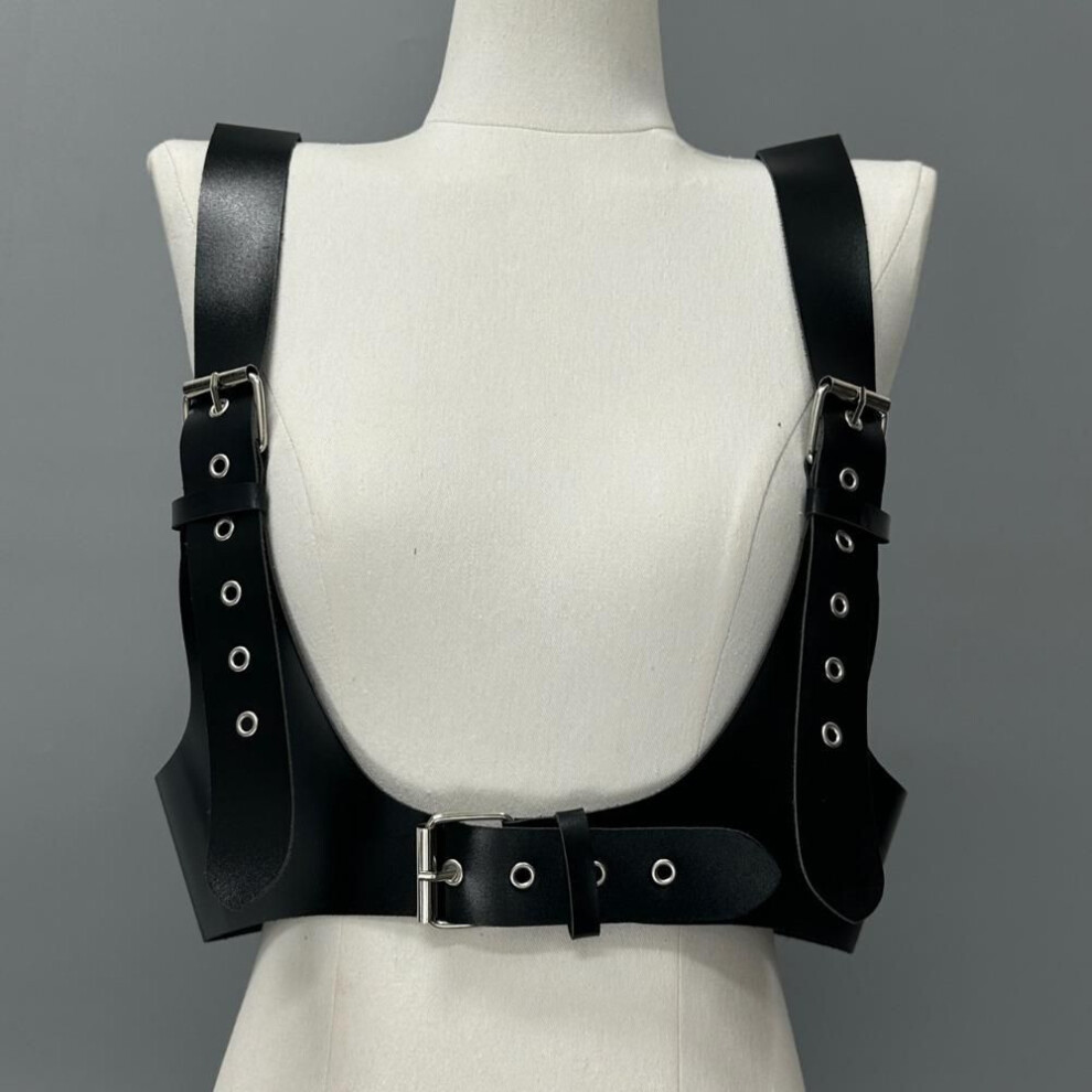 (Style1) Street Style Punk Belt Chest Corset Corset Belt Gothic Suspender U Leather Harness Top  Female