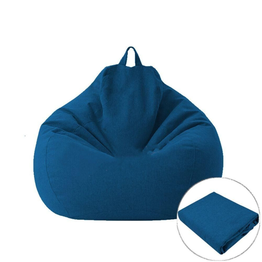 (L-blue cover) Relax BeanBag Case Furniture Seat Chairs Pouf  Puff Couch Bean Bag Cover Tatami Covers Sofas Cover