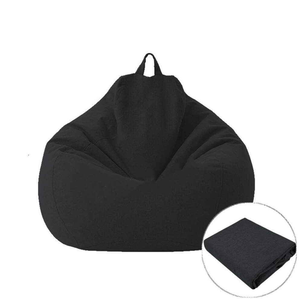 (M-black cover) Relax BeanBag Case Furniture Seat Chairs Pouf  Puff Couch Bean Bag Cover Tatami Covers Sofas Cover