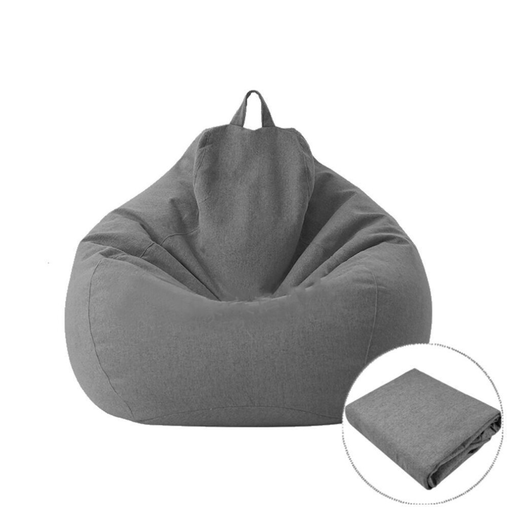 (M-dark grey cover) Relax Beanbag Case Furniture Seat Chairs Pouf  Puff Couch Bean Bag Cover Tatami Covers Sofas Cover