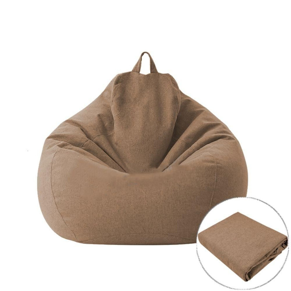 (L-brown cover) Relax Beanbag Case Furniture Seat Chairs Pouf  Puff Couch Bean Bag Cover Tatami Covers Sofas Cover