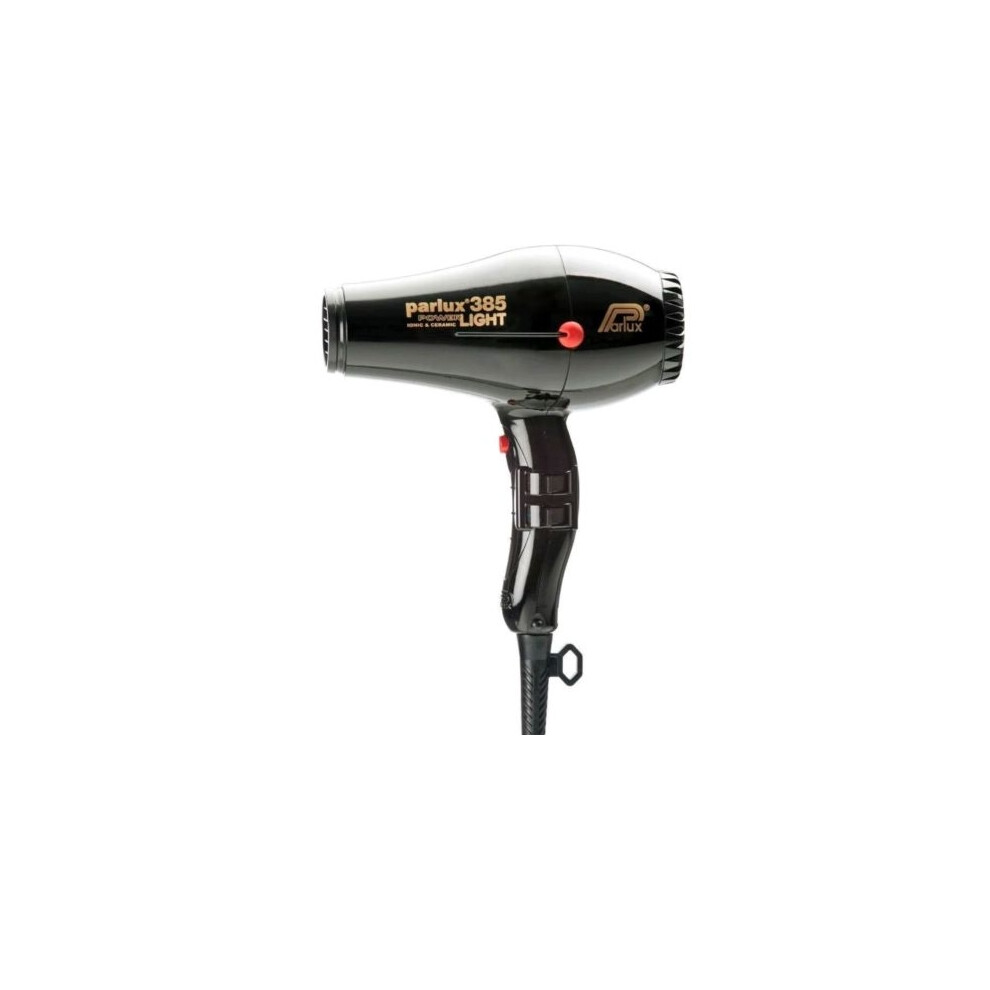 Parlux Black Hair Dryer 385 Powerlight Ionic Ceramic