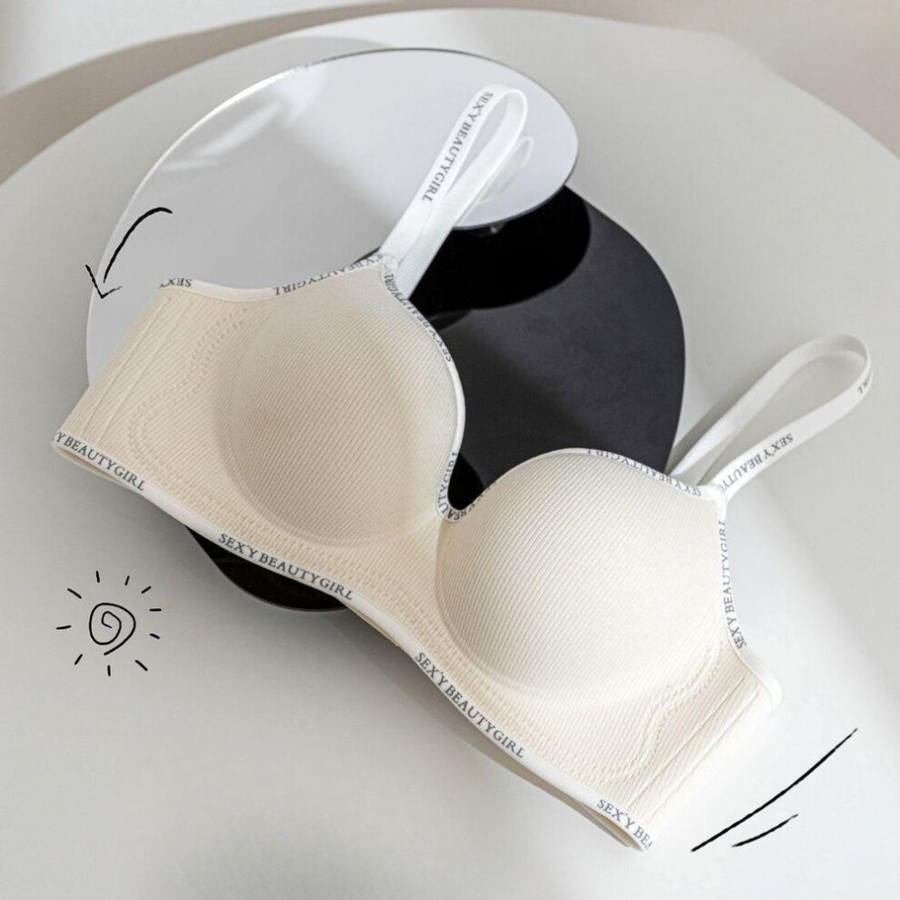 (ghost white, 36/80AB) Women Push Up Bras Sexy Backless Underwear Female Fashion Sling Bras Adjustable Strap Lingerie Girls Bust Bras