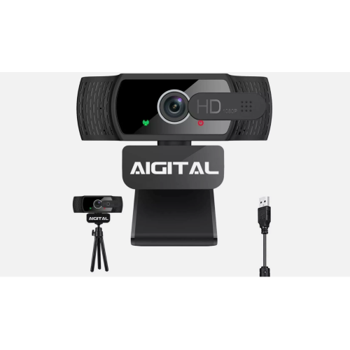 Webcam 1080P Full HD With Dual Built-in Stereo Mic Computer Web Camera