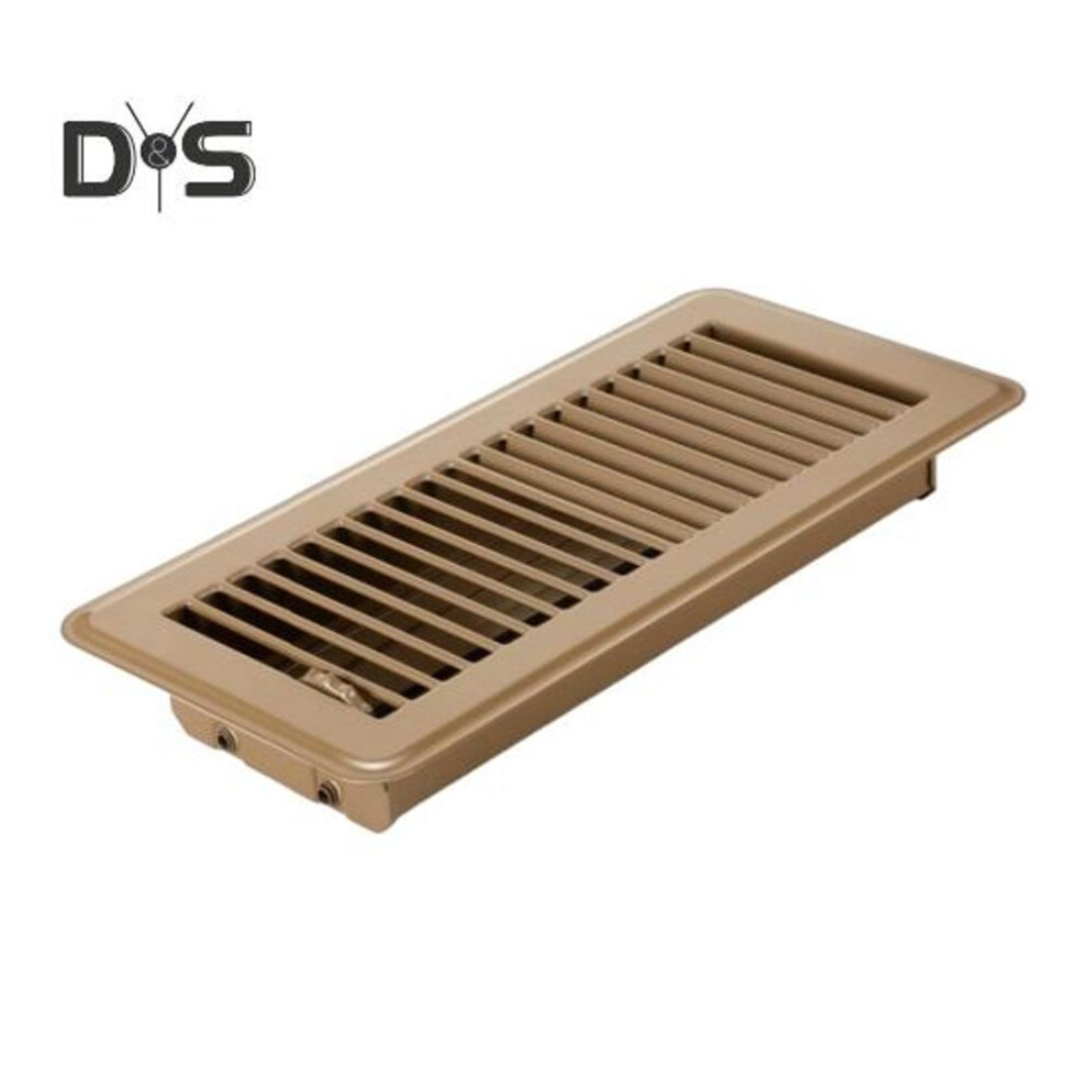 (brown) Adjustable Floor Vent Cover Impact Resistant Universal Simple Installation Rust-Proof Floor Air Vent Cover Replacement Parts