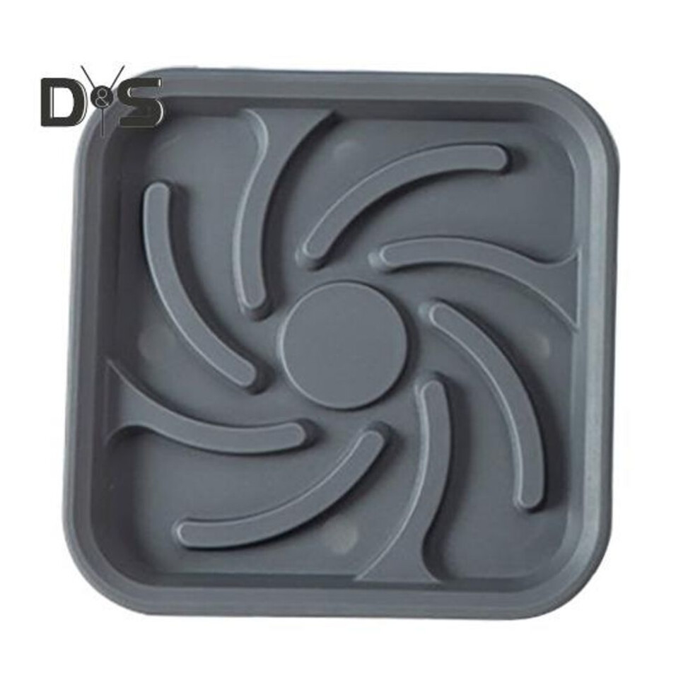 (grey, M) 5 Pcs Plant Saucer Reusable Flower Pot Saucer Heavy Duty Flower Pot Tray Square Planter Tray for Indoors Outdoors Potted Plants
