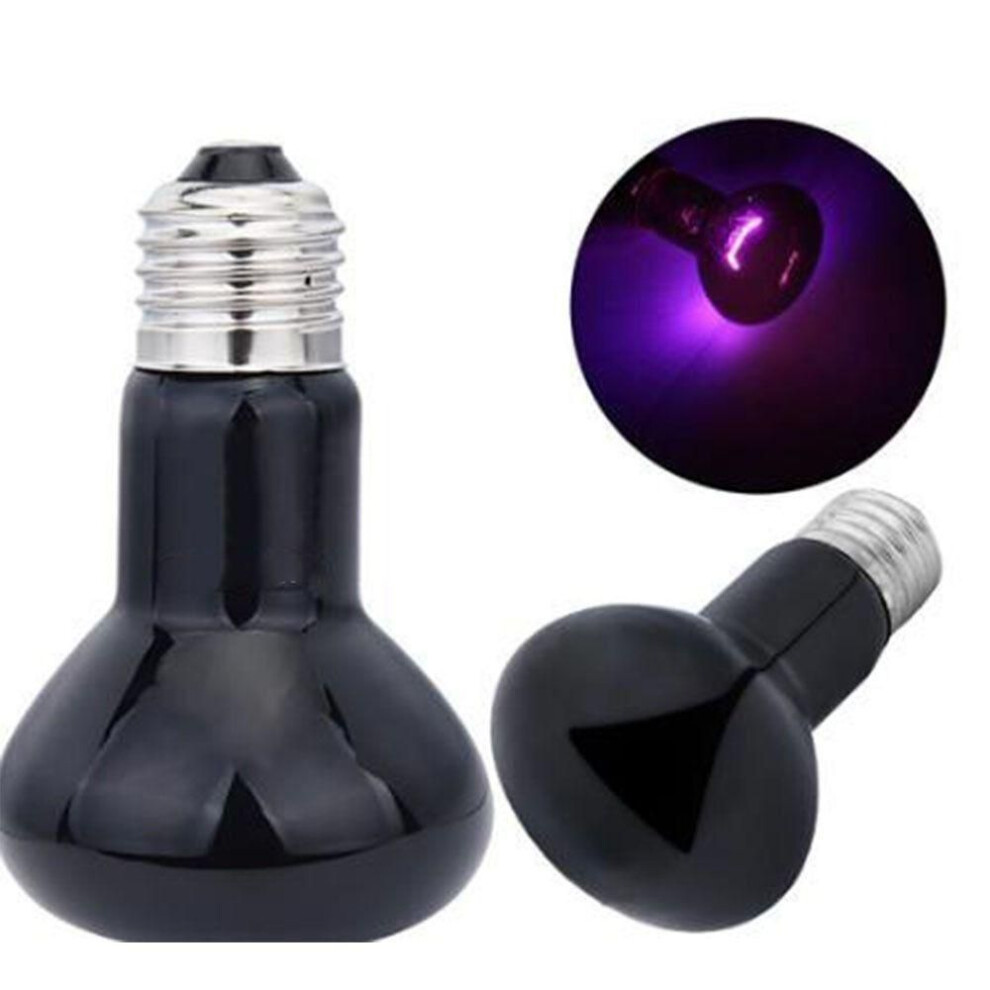 (black, 25W) Adjustable Led Pet Heating Lamp Uva Reptile Heat Bulb Glass Bulb Uva Day Night Bulb  Snake