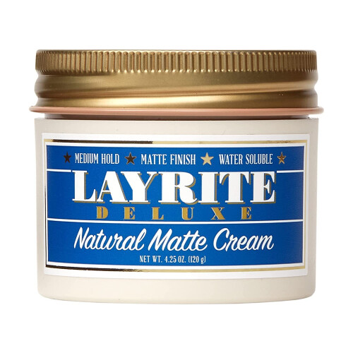 Layrite Natural Matte Cream  Basic  White  Mild Cream Soda  4.25 Ounce