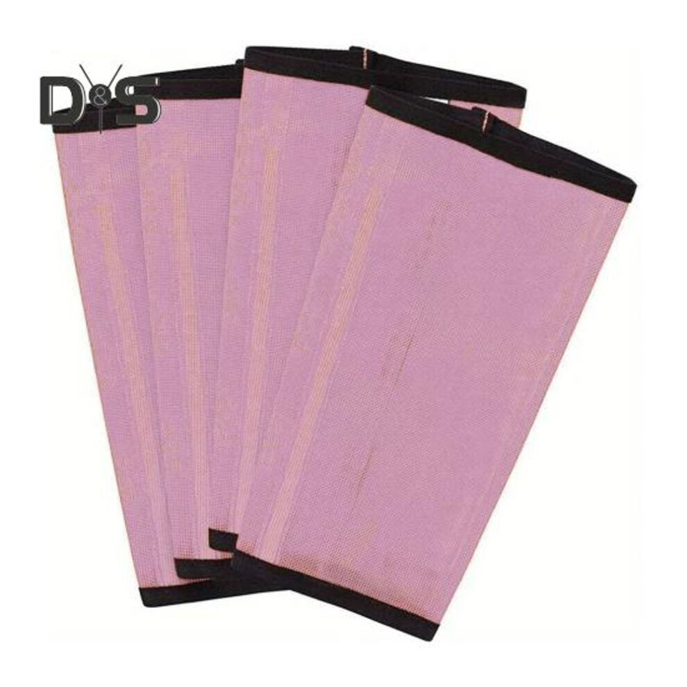 (pink) 4 Pcs Horse Fly Boots Breathable Mesh Horse Leggings Equine Supplies for Reducing Stomping Hoof Damage Leg Fatigue