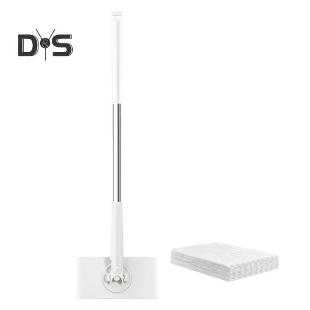 (white, 90 cm) Flat Mop With Cloth Kitchen Bathroom House Mini Sweeper Mop With 360 Degree Rotation Dry Wet Easy Use Mop Household Cleaning Tool
