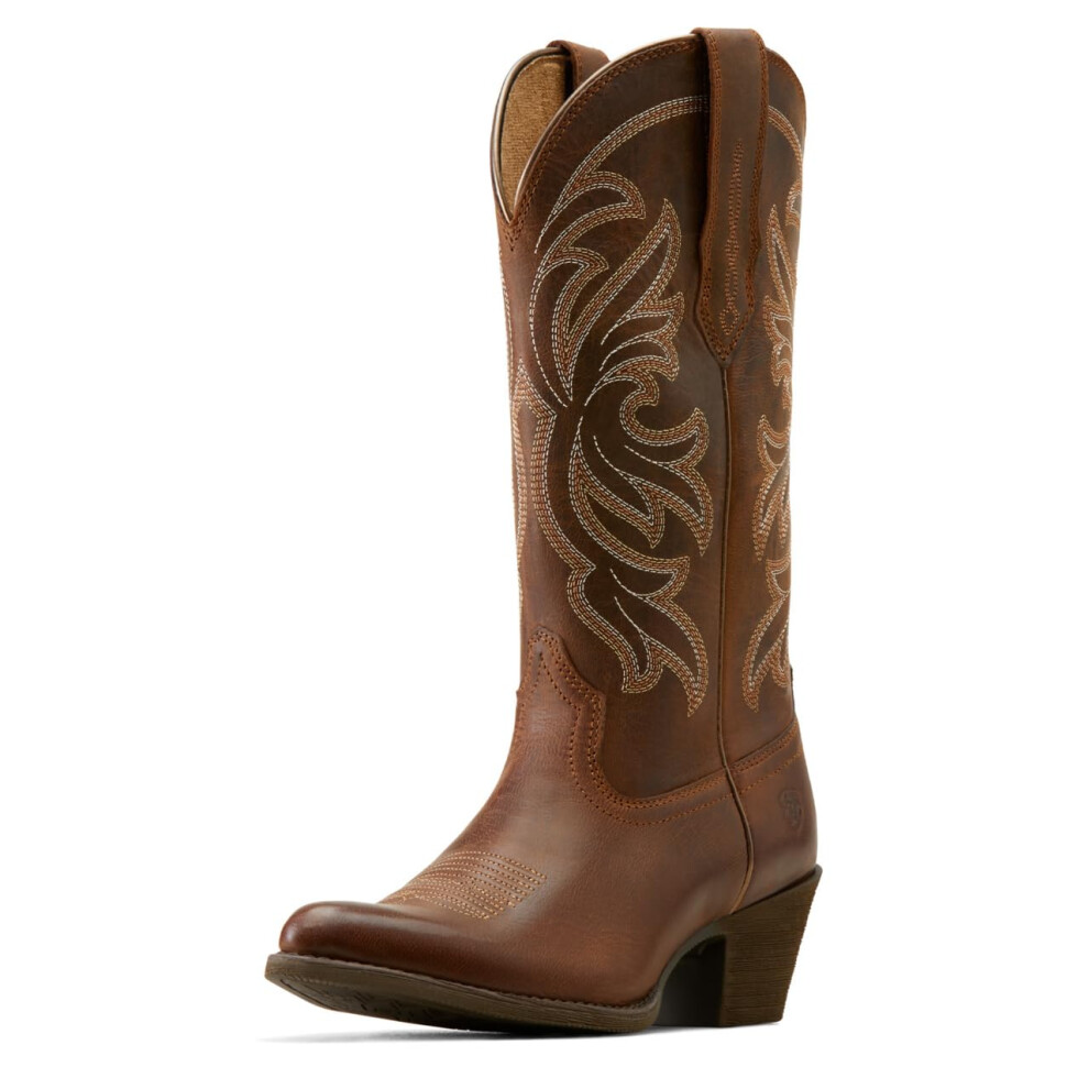 Bottes western extensibles Ariat Heritage J Toe pour femme, marron impertinent, pointure 7,5